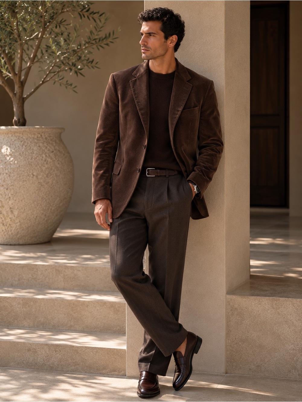 Hugo Boss Brown Velvet Corduroy Sport Coat